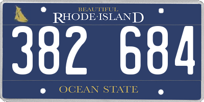RI license plate 382684