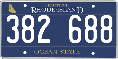 RI license plate 382688