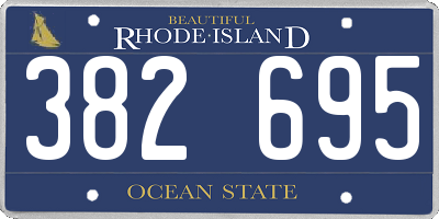 RI license plate 382695