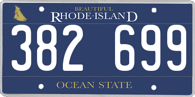RI license plate 382699