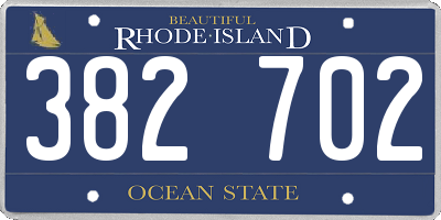 RI license plate 382702