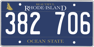 RI license plate 382706