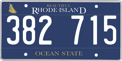 RI license plate 382715
