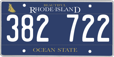 RI license plate 382722