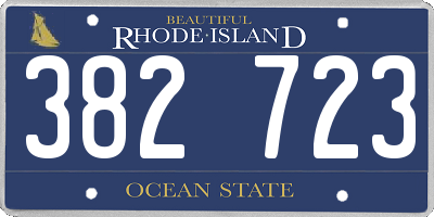RI license plate 382723