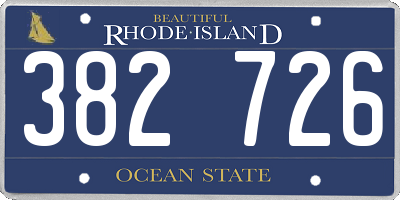 RI license plate 382726
