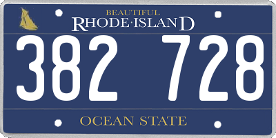 RI license plate 382728