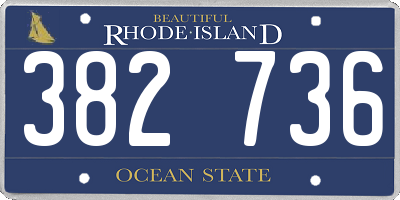 RI license plate 382736