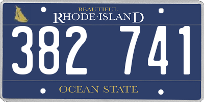 RI license plate 382741