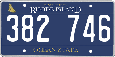 RI license plate 382746