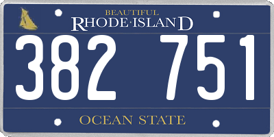 RI license plate 382751