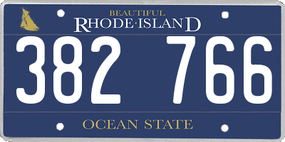 RI license plate 382766
