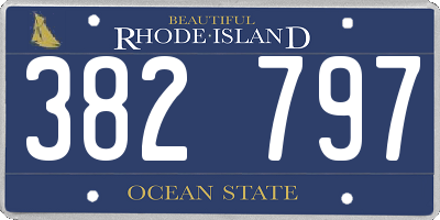 RI license plate 382797