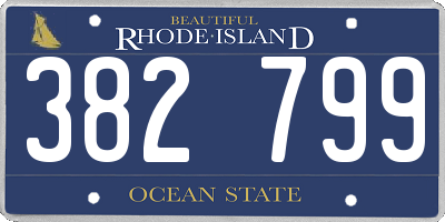 RI license plate 382799