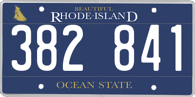 RI license plate 382841