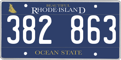 RI license plate 382863