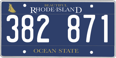 RI license plate 382871