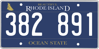 RI license plate 382891