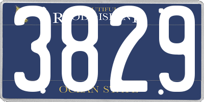 RI license plate 3829