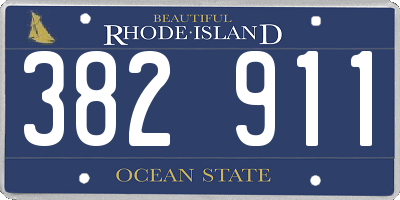 RI license plate 382911