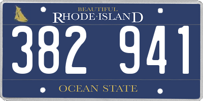 RI license plate 382941