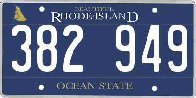RI license plate 382949
