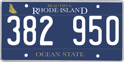 RI license plate 382950