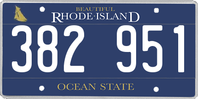 RI license plate 382951