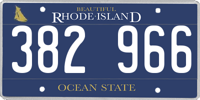 RI license plate 382966