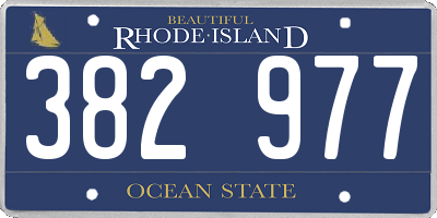 RI license plate 382977
