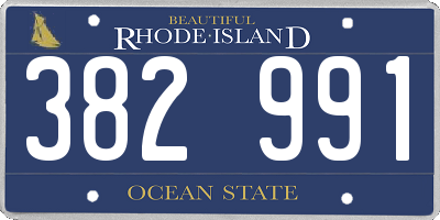 RI license plate 382991