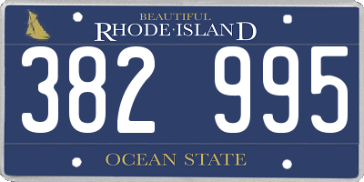 RI license plate 382995