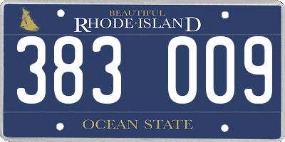 RI license plate 383009