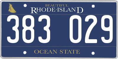 RI license plate 383029