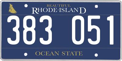 RI license plate 383051