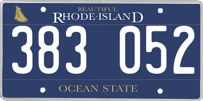 RI license plate 383052