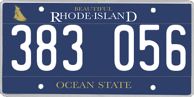 RI license plate 383056