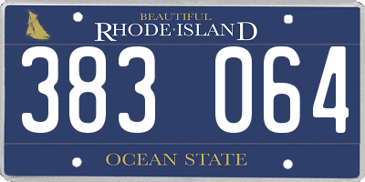 RI license plate 383064