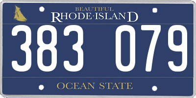RI license plate 383079