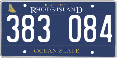 RI license plate 383084