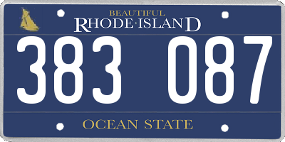 RI license plate 383087