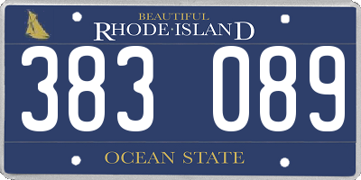 RI license plate 383089