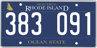 RI license plate 383091