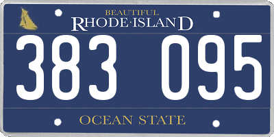 RI license plate 383095
