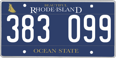 RI license plate 383099