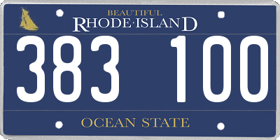 RI license plate 383100