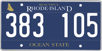 RI license plate 383105