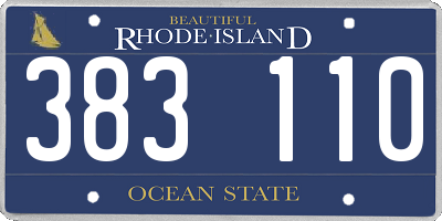 RI license plate 383110