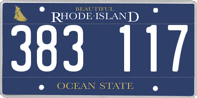 RI license plate 383117