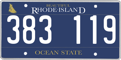 RI license plate 383119